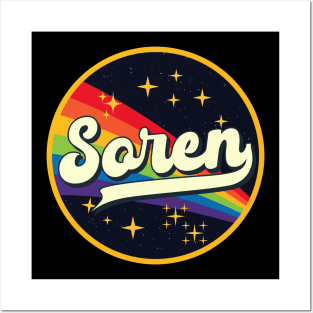 Soren // Rainbow In Space Vintage Style Posters and Art